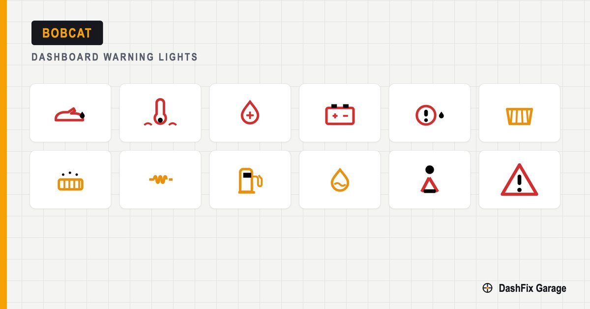Bobcat dashboard warning lights and what they mean