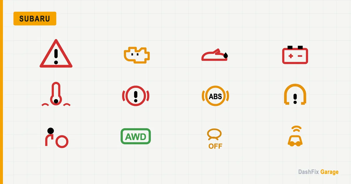 Subaru Dashboard Warning Light Symbols dashboard symbols chart